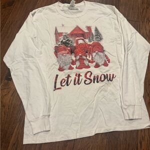 Let It Snow White Long Sleeve Shirt